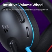 TRONSMART G10 Wired Gaming Headset with Flip Mic,Volume Wheel,3.5mm Jack/1.2m Audio,Lightspeed Headphones for Nintendo Switch/Switch OLED/Switch Lite,Blue