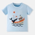 thumbnail image 2 of NAISIBABY T-Shirt for Boys, Fashion Graphic Crewneck Short Sleeve Kids Summer Casual Tees Sky Blue 5T, 2 of 10