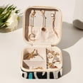 thumbnail image 6 of Christmas Travel Portable Square Jewelry Box Earring Necklace Bracelet Organizer Storage Display Case Holder Stand Decorative Box Organize, 6 of 6