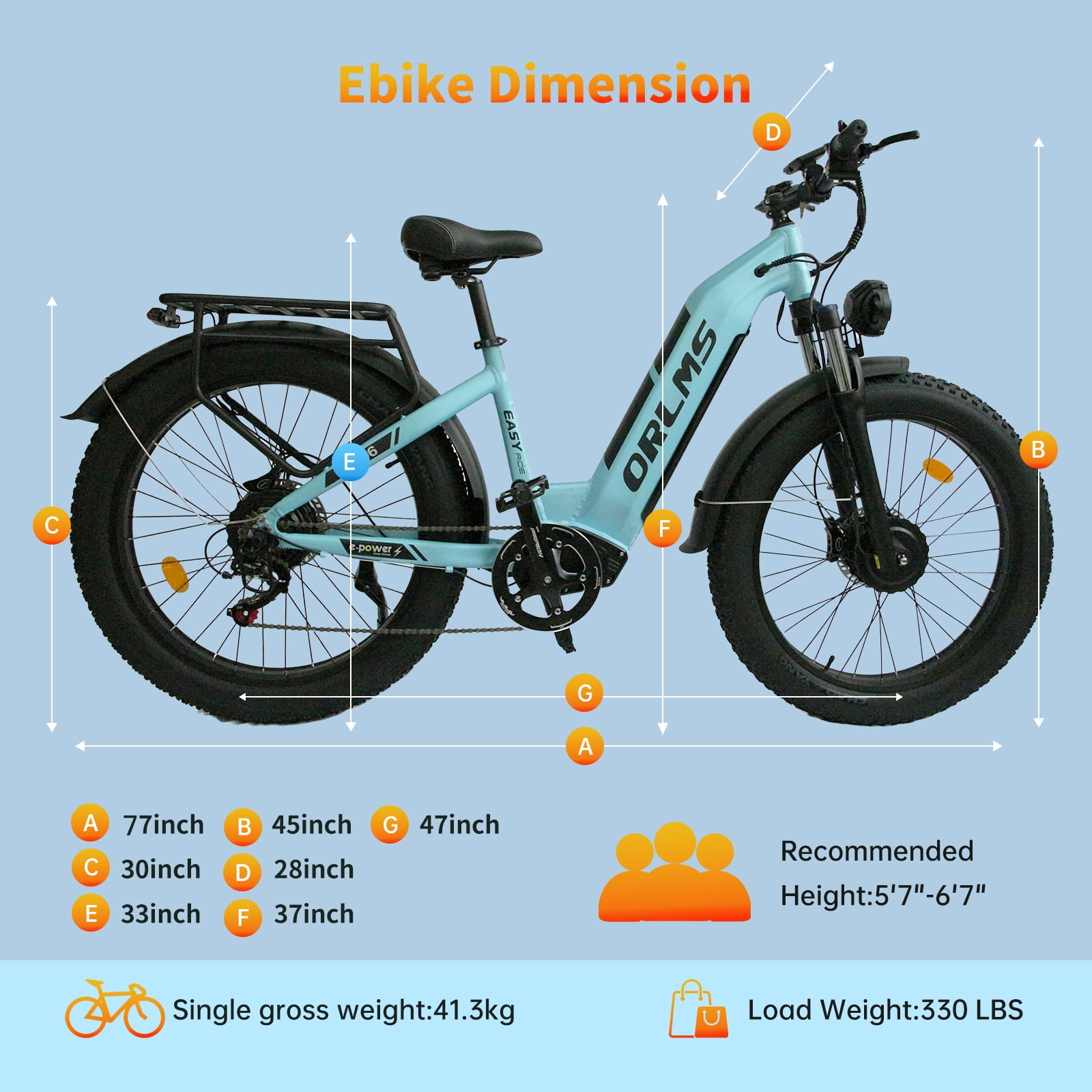 5000W Peak Dual Motor AWD Electric Bike, 52V 23AH 7-Speeds 40MPH 26" Fat Tire Mountain Snow E Dirt Bicycle