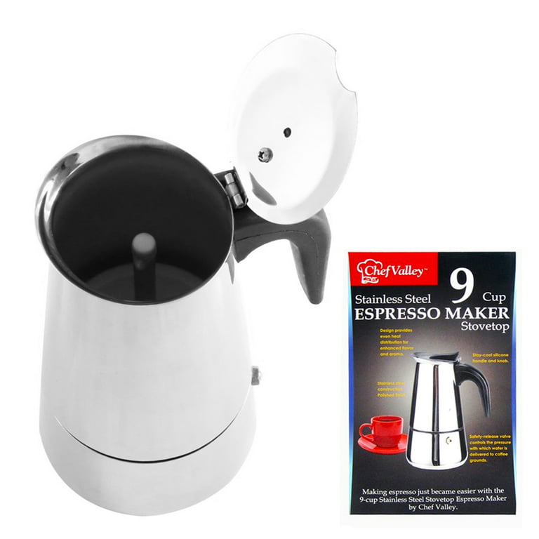 12 Wholesale 9 Cup Stainless Stove Top Espresso Cuban Coffee Maker