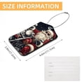 thumbnail image 5 of Santa Claus Motorcycle Square PU Leather Luggage Tags - 2 Pack with Privacy Cover and Stainless Steel Ring - Suitable for Travel, Backpack, Handbag - Suitcase Tags, Travel Tag, 5 of 7