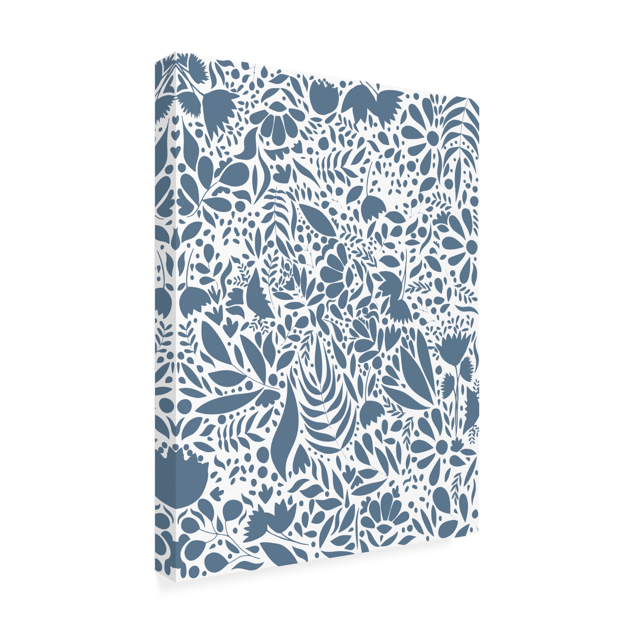 Trademark Fine Art Sarah Manovski Scandi blue white pattern 2 Canvas Wall Art