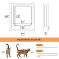 thumbnail image 5 of Puerta para gatos con 4 modos de conmutación, bloqueo para puerta interior, puerta pequeña para gatos con imanes para puerta interior, color blanco, 5 of 5