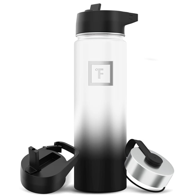 Botella de agua IRON °FLASK para acampar y hacer senderismo, 650 ml, acero inoxidable