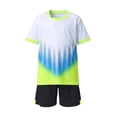 thumbnail image 2 of Vornjynx Boys Outfit Sets 2 Piece Quick Dry Crew Neck T-Shirt and Shorts Summer Gym Sports Activewear White Size 2, 2 of 9