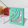 thumbnail image 3 of weibbin Acrylics Knitting Needle Gauge Ruler For Sweater Sewing Knitting Needle Measure Tool With Keychain Carabiner Clip, 3 of 6