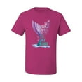 thumbnail image 2 of Wild Bobby, Sassy Since Birth Salty By Chance Mermaid Beach Ocean Vibe, Streetwear, Men's Graphic Tees, Fuschia, 2XL, 2 of 3