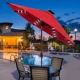 thumbnail image 4 of EliteShade Sunbrella Solar Umbrellas 9ft Market Umbrella with 80 LED Lights Patio Umbrellas Outdoor Table Umbrella（Red）, 4 of 6