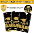 thumbnail image 5 of Graduation Tablecloth Party Decorations for Class of 2025 Congrats Grad Disposable Table Covers Graduation Accessories for Graduation Party Supplies 3 Pack Design1, 5 of 6