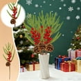 thumbnail image 1 of Aodebiao Tiges de Verdure de Pin Artificielles Réalistes avec Baies et Cônes Rouges, Branches Flexibles pour Couronnes de Noël, Centres de Table, Déco Maison et Mariage, Arrangements de Feuillage Réalistes, 1 of 6