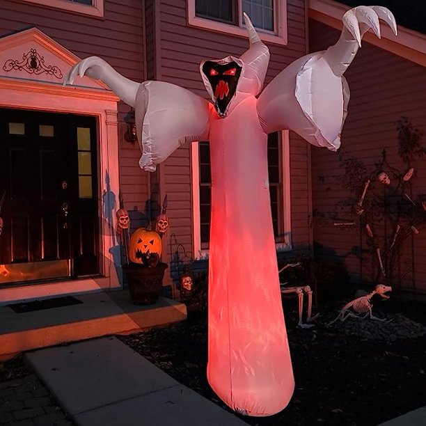 GOOSH 12 FT Halloween Inflatables Giant Spooky Grim Reaper Ghost with