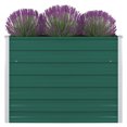 thumbnail image 1 of vidaXL Bac de Jardin Surélevé 100x100x77 cm Acier Galvanisé Vert, 1 of 4
