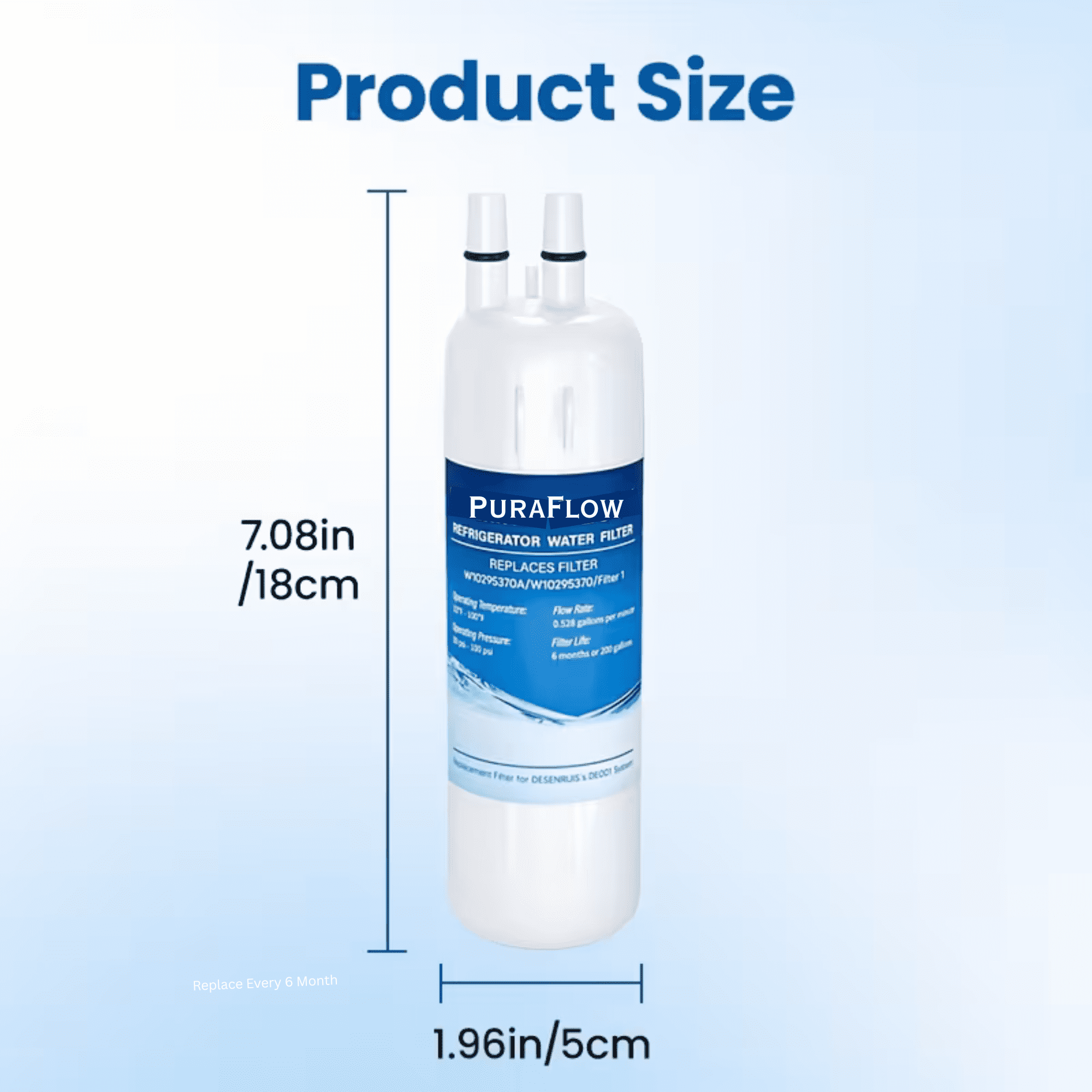 EDR1RXD1 Water Filter 1 Compatible with W10295370A W10295370 EDR1RXD1B 46-9081 46-9930 P5WB2L P8RFWB2L P8WB2L P4RFWB EDRD101G1W, 3-Pack