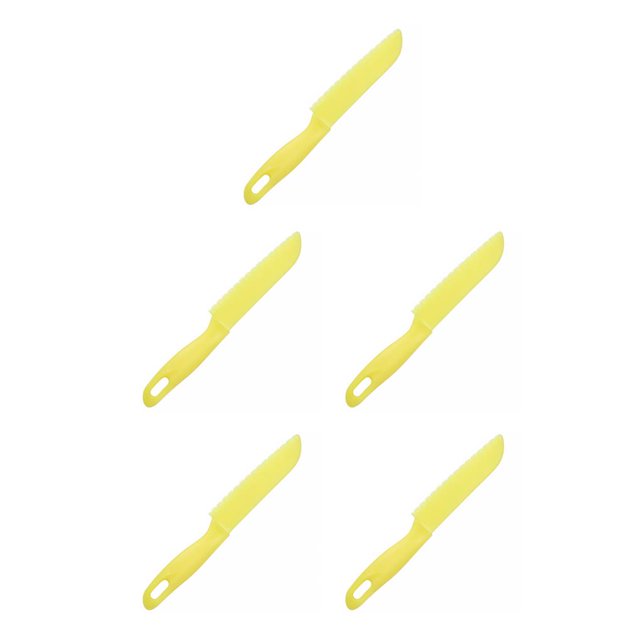 Billuyoard Juegos de cocina para niños, juego de Chef de plástico Real, utensilios de cocina para ensalada de frutas, bordes dentados, manijas Type2 NO2