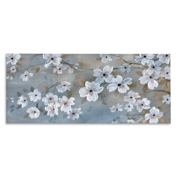 Stupell Industries Shabby Chic Traditional Apple Blossoms Canvas Art, 24 x 10, by Nan