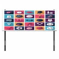 thumbnail image 3 of Olympics Headboard, Sports Image with Whistle Stopwatch Bowling and Various Types of Balls, Upholstered Decorative Metal Bed Headboard with Memory Foam, Full Size, Navy Purple, by Ambesonne, 3 of 4