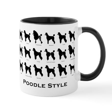 

CafePress - Poodle Styles: Black Mug - 11 oz Ceramic Mug - Novelty Coffee Tea Cup