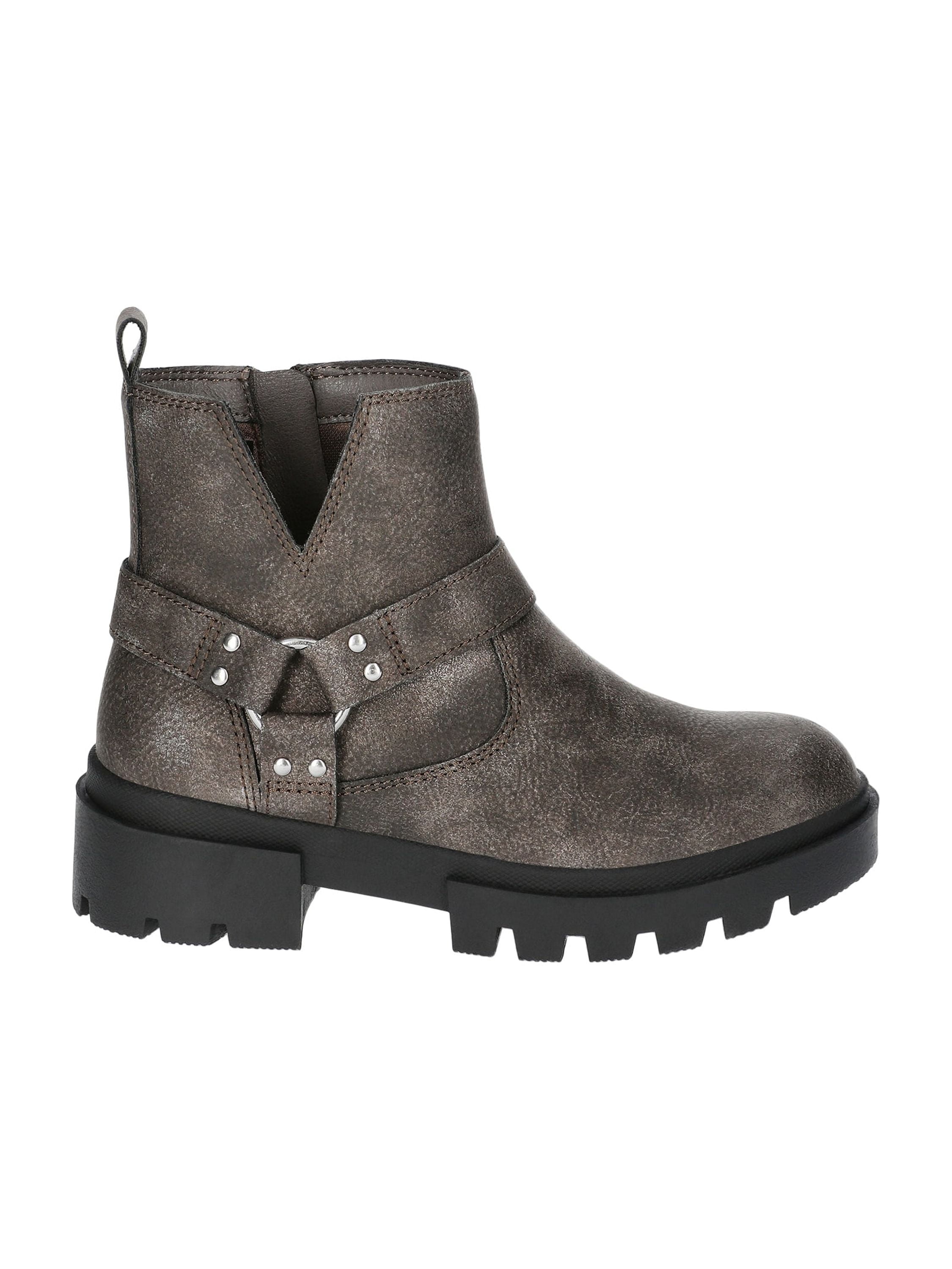 Justice Little and Big Girls' Faux Leather Moto Boots