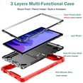 thumbnail image 3 of Dteck Case for Samsung Galaxy Tab A7 10.4" SM-T500 T505 (2020 Released) 10.4-inch,Shockproof 3-Layers Protection Multi-functional Case Rubber Hybrid Kickstand Cover without Screen Protector,Red, 3 of 9