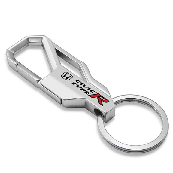 Honda Civic Type-R Silver Carabiner-style Snap Hook Metal Key Chain
