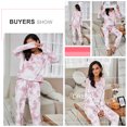 thumbnail image 4 of Women Tie Dye Pajamas Sets Long Sleeve Tops+ Pants 2 PC Loungewear Ladies Elastic Waist Comfy Sleepwear Nightwear PJ outfits with Pockets, 4 of 7