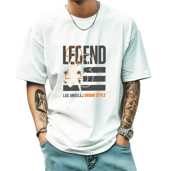 Graphic Tees for Men Summer New Print Casual Tee Fashion Trend Sports Shirt Select