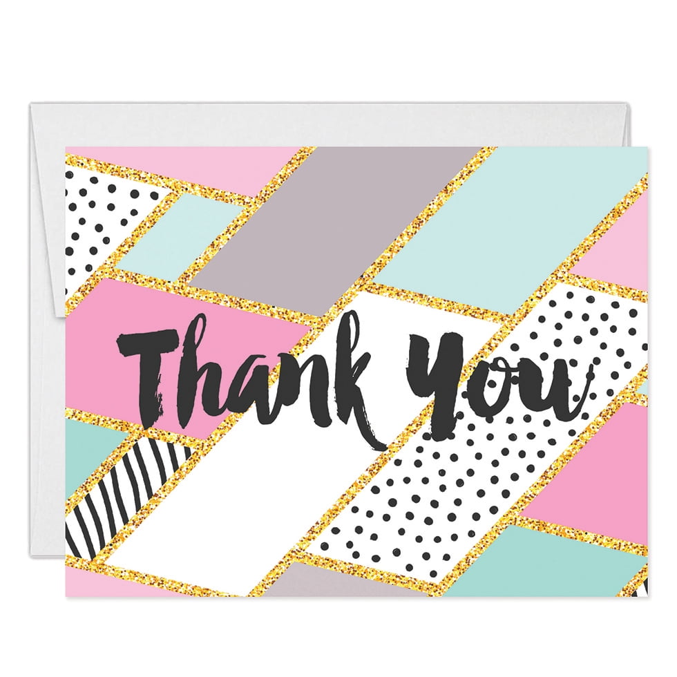 Chalk Pastel Boys Trampoline Party Thank You Cards