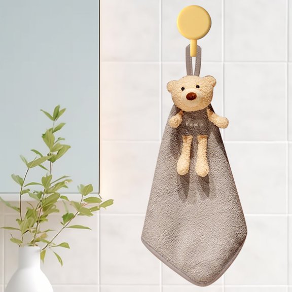 Hand Towel Bath Towel, Super Soft, Highly Absorbent Textured Fabric, Hanging Cord for Storage, 3-layer Thick Design, Multi-use for Gym Shower Home, Topliu
