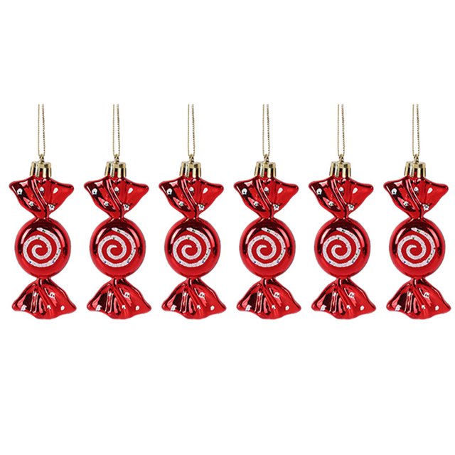 Moyic Decoraciones para árboles de Navidad, adornos colgantes de Navidad, conjunto de Año Nuevo, ligero y duradero Kits de decoración para fiestas rojo