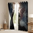 thumbnail image 3 of Manfei Vintage American Flag Wings Kitchen Curtains,Patriotic Soldier Black Out Curtains Pack of 2 (42x63 Each),Navy, 3 of 7