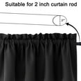 thumbnail image 4 of Homesteed Thermal Insulated Short Blackout Curtain - Rod Pocket Kitchen Bathroom Living Room Window Panel 57x18 Inch, 4 of 5