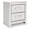 White, variant on Signature Design by Ashley Ravalori Two Drawer Nightstand - Black Finish with Chrome Accents, USB-A & USB-C Charging Ports, 2 Storage Drawers