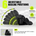 thumbnail image 3 of Foldable Stadium Seat Chair for Bleacher, Padded Back Support with 6 Reclining Positions, Cup Holder and Shoulder Strap, Portable Stadium Chair for Sport Events, 23in, 3 of 9