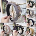 thumbnail image 2 of Hair Hoop Fashion Pearl Rhinestone Decor Braided Hair Hoop Band Headwear Hoop, 2 of 8