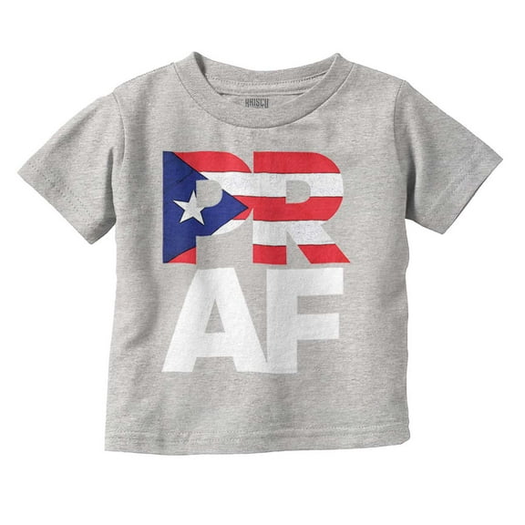 Puerto Rico Rican Boricua AF Flag Toddler Boy Girl T Shirt Infant Toddler Brisco Brands 6M