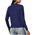 thumbnail image 5 of XUNKUSGA Women's Cardigans Long Sleeve V-Neck Button Down Cardigan Sweaters for Women Lightweight Ladies Scalloped Shrugs Jacket for Dresses Summer, 5 of 8