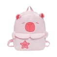 thumbnail image 1 of Mochila con forma de capibara, bonita, portátil, con asa, informal, para fiestas diarias. Rosa, 1 of 7