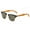 Black.Gold, variant on Modern Retro Fashion Real Bamboo Temple Mixed Frame Sunglasses Vintage Design Flash Mirror Lens for Men & for Women
