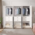 thumbnail image 5 of Lee Wardrobe Closet 2.0 from Engineered Wood in White - Set of 3, 5 of 17