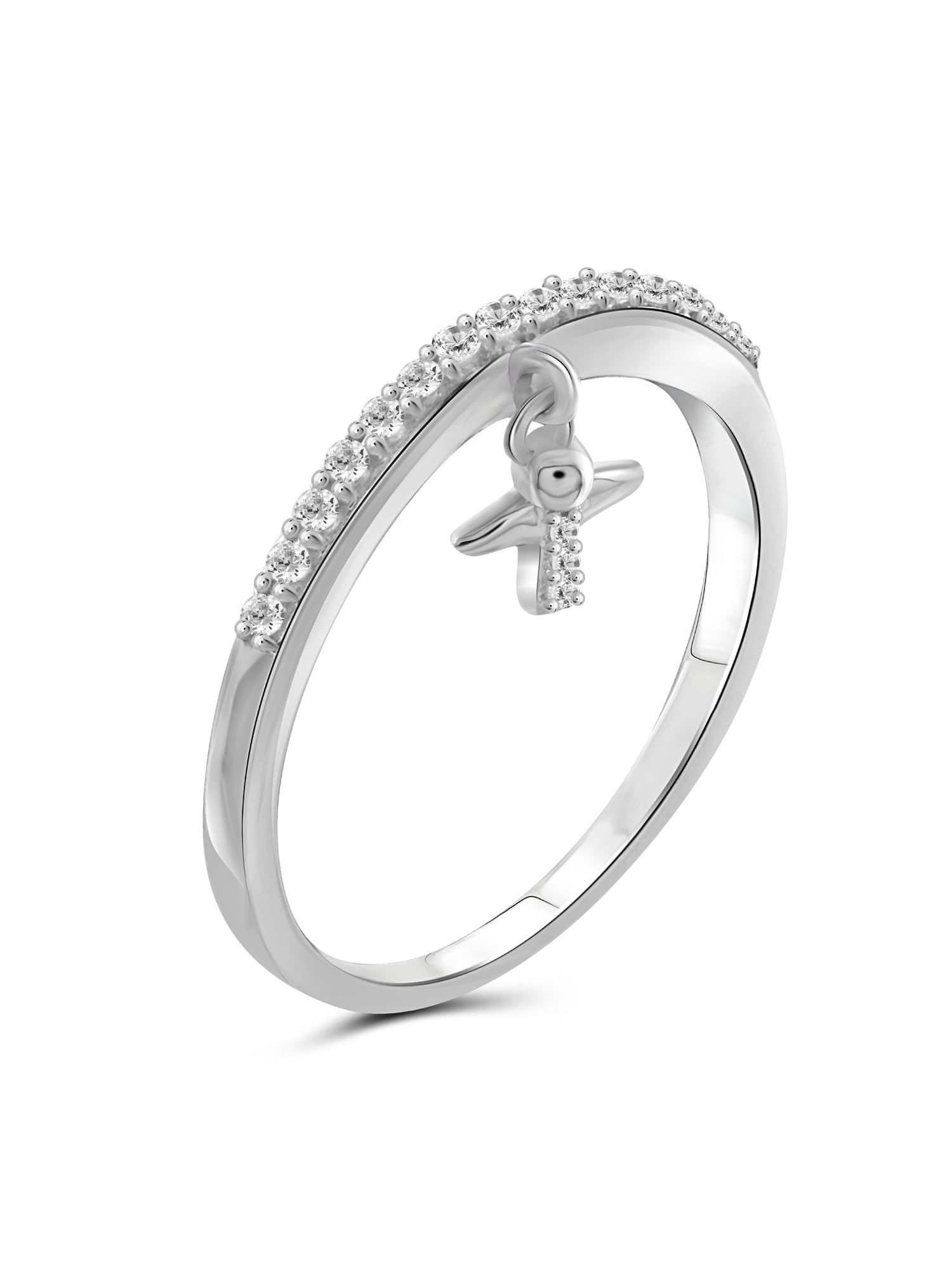 JewelersClub Diamond Rings for Women – 1/5 Carat White Diamond Ring Jewelry– Sterling Silver Bands for Women –– Ring by JewelersClub