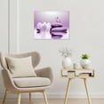 thumbnail image 3 of XUEHUAPIAOPIAO Water Lily and Purple Butterfly 16" x 12" Framed Canvas Art Prints, 3 of 5