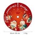 thumbnail image 2 of AuroraX Stylish Classic Christmas Tree Skirt Small Merry Xmas Tree Mat 35" for Xmas Indoor Outdoor Decorations, 2 of 4