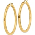thumbnail image 2 of 10K Yellow Gold 3Mm Polished Square Hoop Earrings (Width 3) (Length 50) - Jbsp, 2 of 5