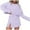 Light Purple, variant on HXWCHs Women's Casual Hoodie and Mini Skirt Two Piece Set Comfortable Pullover Sweatshirt Outfit M Light Purple