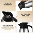 thumbnail image 4 of FillTouch 6 Pcs 68 oz Thermal Coffee Carafe Insulated Stainless Steel Coffee Carafe Double Walled Vacuum Thermal Pot Flask with 6 Brushes for Keeping, 4 of 6