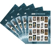 Star Wars Droids USPS Forever Postage Stamp 5 Sheets of 20 US First Class Postal Robots Clone Galactic Celebrate Announcement Wedding Holiday (100 Stamps)