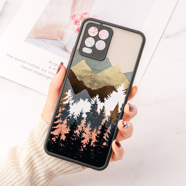 Funda de paisaje para OPPO Realme 9 Pro, cubierta transparente mate dura, 9i, 8i, 8, 7, 6, 6i, 5, 5s, 9 Pro Plus, 9, 5G, SE Fivean unisex