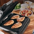 thumbnail image 6 of George Foreman 4–6 Serving Electric Indoor Grill, Contact Smokeless Grilling with Removable Plates and Drip Tray, Stainless Steel Housing, 6 of 15