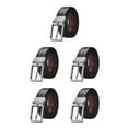 thumbnail image 1 of relayinert Ceinture Réversible Décontractée pour Hommes Résistante à l'Usure Boucle à Ardillon ple Toutes Tendances Jeans Assortis Style Classique Original 115cm 5ensemble, 1 of 6